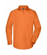 Herren Men's Business Shirt Long-Sleeved Orange 8389