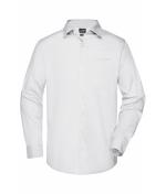 Herren Men's Business Shirt Long-Sleeved White 8389
