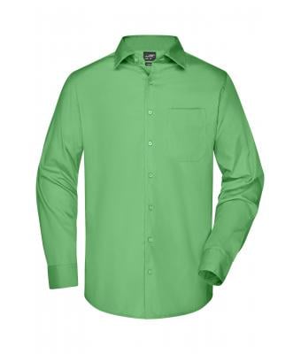 Herren Men's Business Shirt Long-Sleeved Lime-green 8389