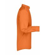 Herren Men's Business Shirt Long-Sleeved Orange 8389