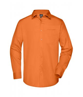 Herren Men's Business Shirt Long-Sleeved Orange 8389