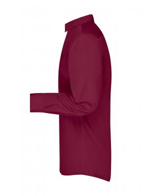 Men Men's Business Shirt Long-Sleeved Wine 8389