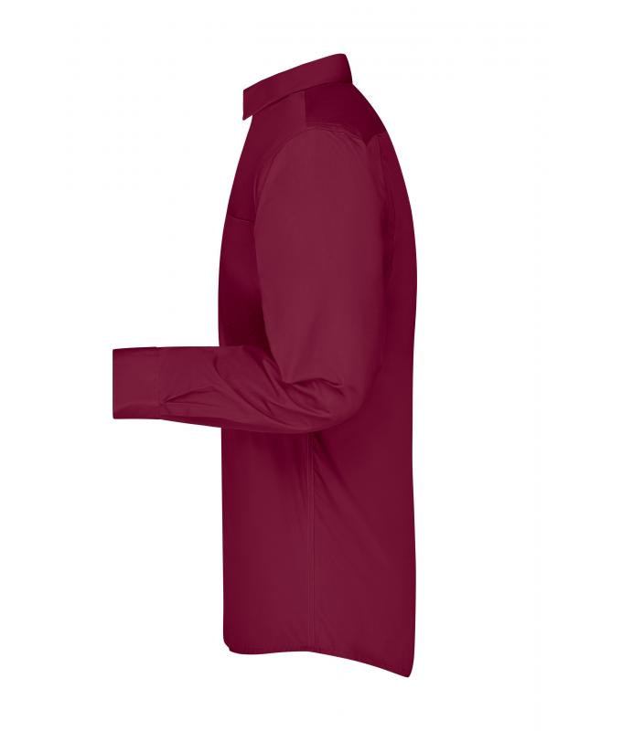 Men Men's Business Shirt Long-Sleeved Wine 8389