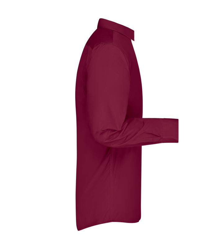 Men Men's Business Shirt Long-Sleeved Wine 8389