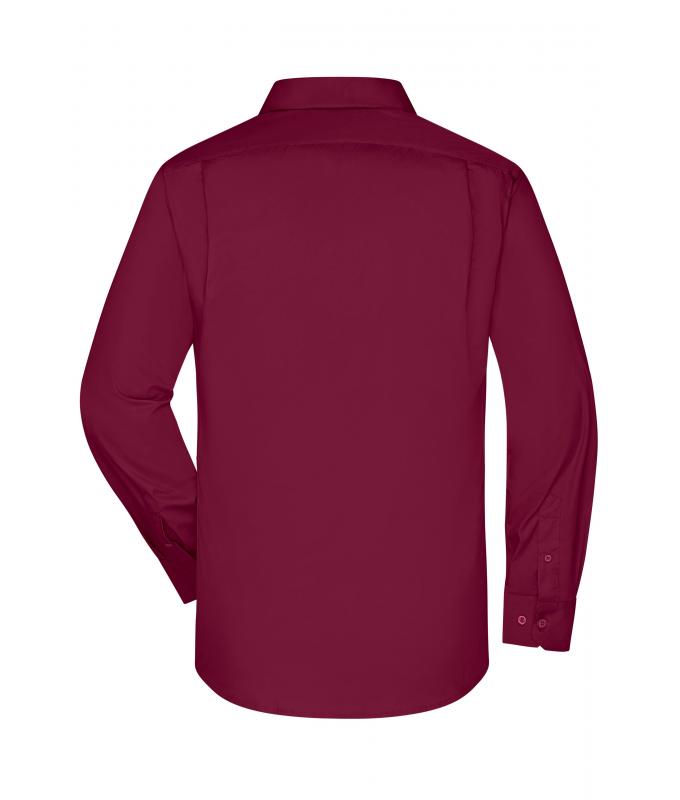 Men Men's Business Shirt Long-Sleeved Wine 8389