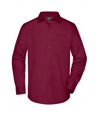Men Men's Business Shirt Long-Sleeved Wine 8389
