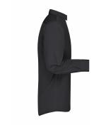 Herren Men's Business Shirt Long-Sleeved Black 8389