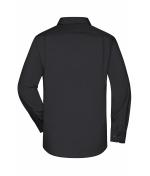 Herren Men's Business Shirt Long-Sleeved Black 8389