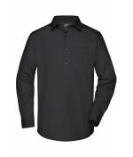Heren Men's Business Shirt Longsleeve Zwart 8389