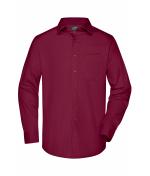 Heren Men's Business Shirt Longsleeve Wijnrood 8389