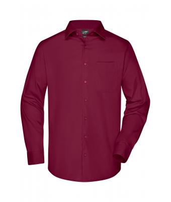 Heren Men's Business Shirt Longsleeve Wijnrood 8389
