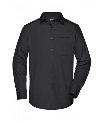 Heren Men's Business Shirt Longsleeve Zwart 8389