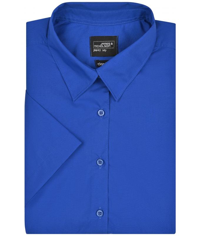 Damen Ladies' Business Shirt Short-Sleeved Royal 8390