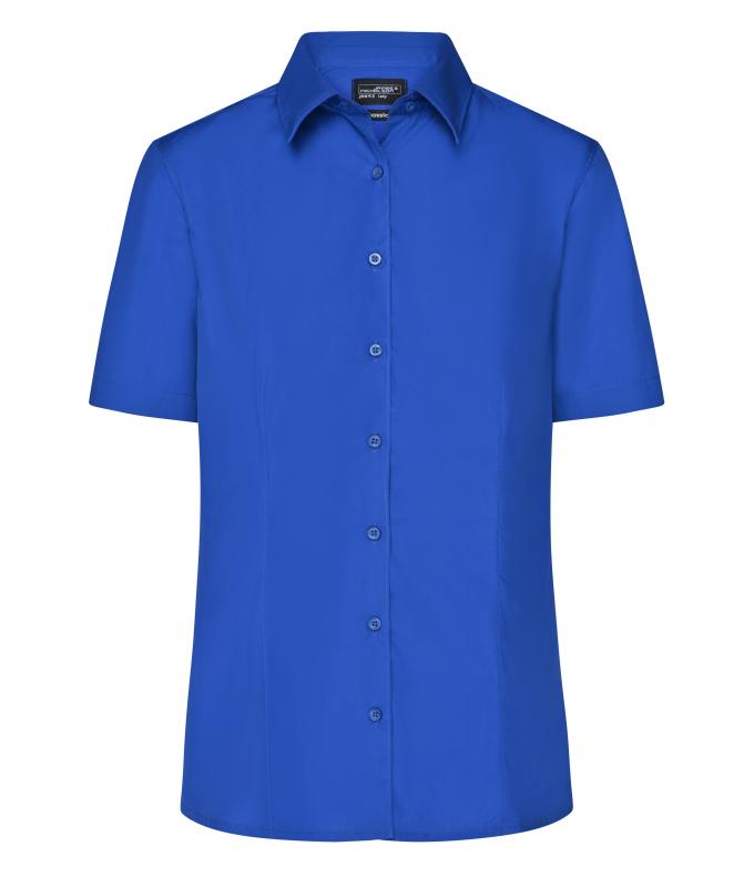 Damen Ladies' Business Shirt Short-Sleeved Royal 8390