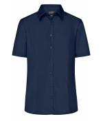Dames Ladies' Business Shirt Short-Sleeved Navy 8390