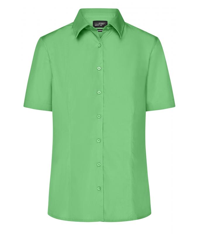 Damen Ladies' Business Shirt Short-Sleeved Lime-green 8390