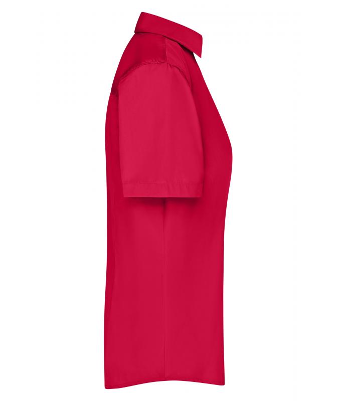 Damen Ladies' Business Shirt Short-Sleeved Red 8390