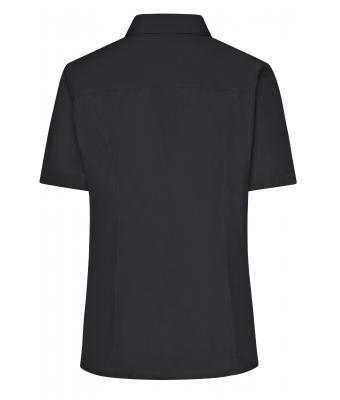 Damen Ladies' Business Shirt Short-Sleeved Black 8390