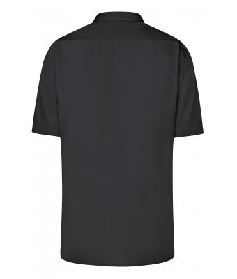 Men Men's Business Shirt Short-Sleeved Black 8391