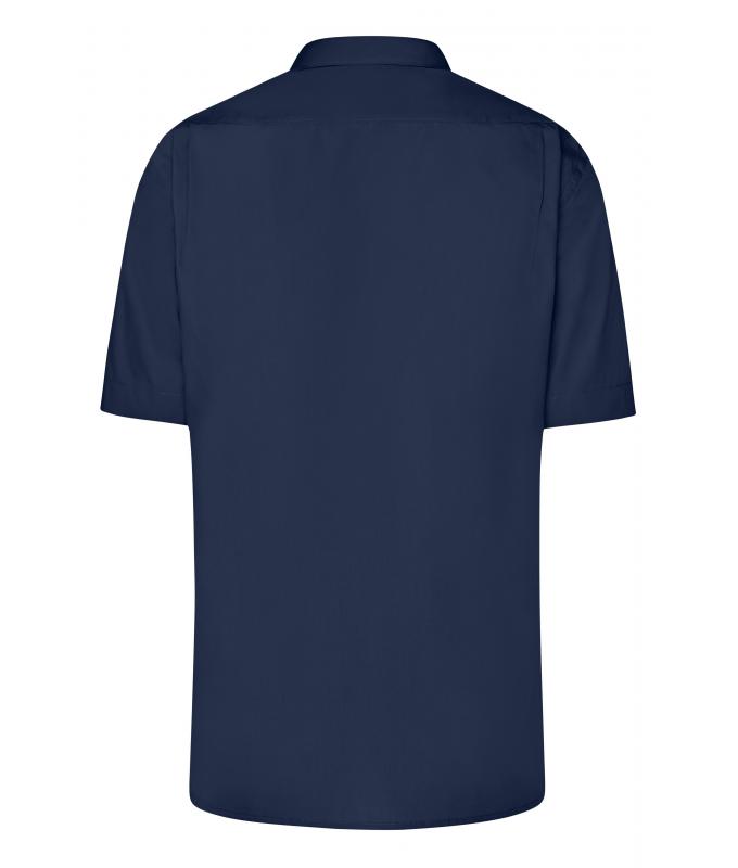 Heren Men's Business Shirt Short-Sleeved Navy 8391