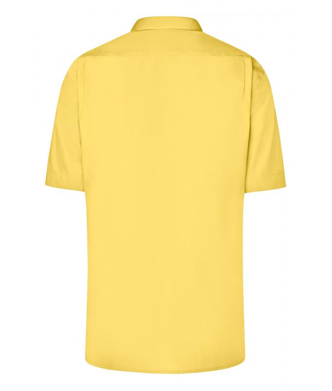 Heren Men's Business Shirt Short-Sleeved Geel 8391