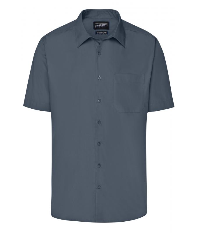 Heren Men's Business Shirt Short-Sleeved Carbon 8391