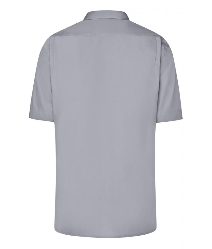 Heren Men's Business Shirt Short-Sleeved Staal 8391