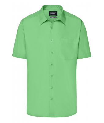 Herren Men's Business Shirt Short-Sleeved Lime-green 8391