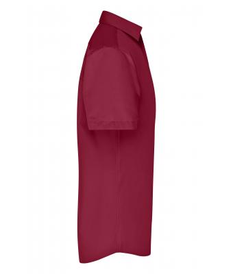 Men Men's Business Shirt Short-Sleeved Wine 8391
