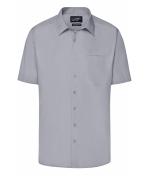 Heren Men's Business Shirt Short-Sleeved Staal 8391