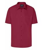 Heren Men's Business Shirt Short-Sleeved Wijnrood 8391