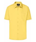 Heren Men's Business Shirt Short-Sleeved Geel 8391