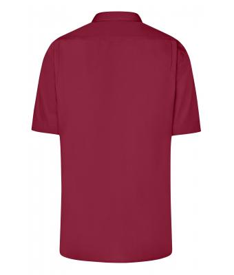 Herren Men's Business Shirt Short-Sleeved Wine 8391