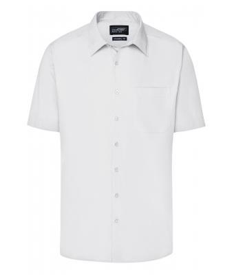 Men Men's Business Shirt Short-Sleeved White 8391