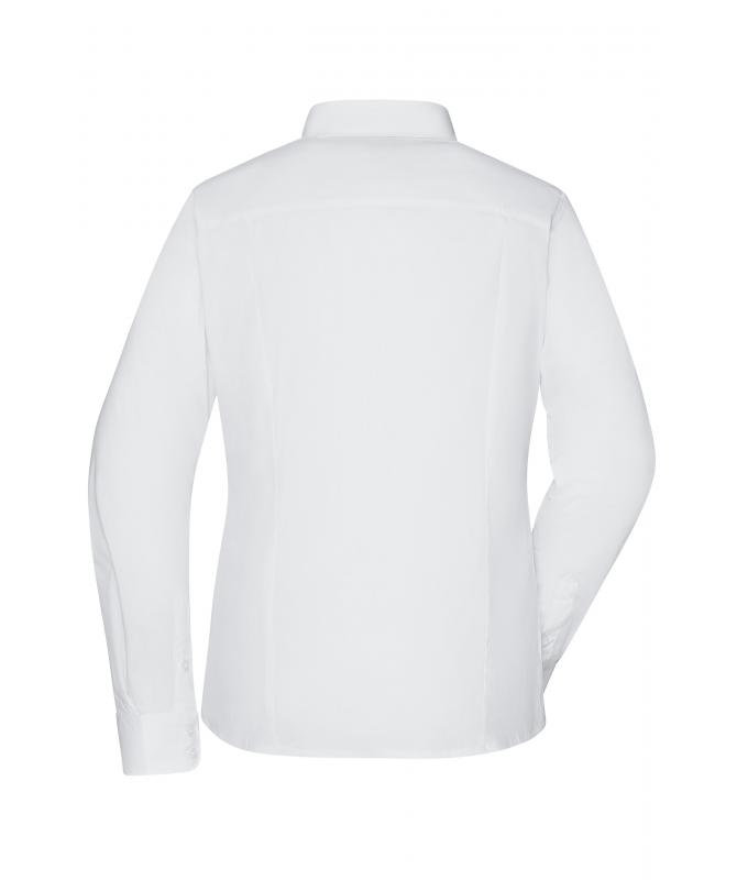 Dames Ladies`Shirt Slim Fit Wit 8392