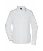Dames Ladies`Shirt Slim Fit Wit 8392