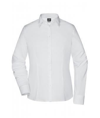 Dames Ladies`Shirt Slim Fit Wit 8392