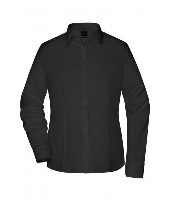 Dames Ladies`Shirt Slim Fit Zwart 8392
