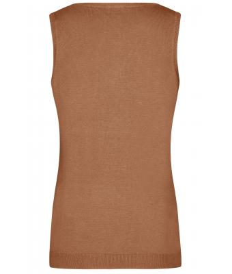 Dames Ladies' V-Neck Pullunder Kameel 8057