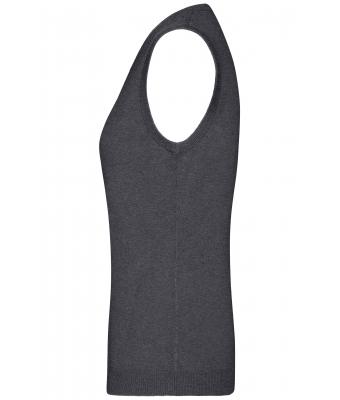 Dames Ladies' V-Neck Pullunder Antraciet-melange 8057