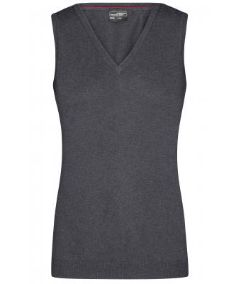 Dames Ladies' V-Neck Pullunder Antraciet-melange 8057