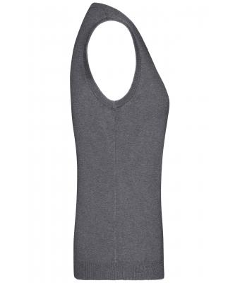 Dames Ladies' V-Neck Pullunder Heather-grijs 8057
