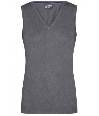 Dames Ladies' V-Neck Pullunder Heather-grijs 8057
