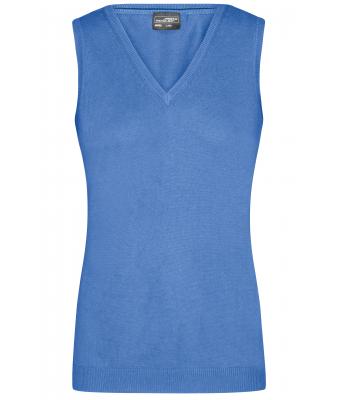 Femme Pull sans manches col V femme Bleu-glacier 8057