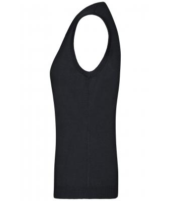 Femme Pull sans manches col V femme Noir 8057
