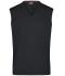 Men Men's V-Neck Pullunder Black 8058