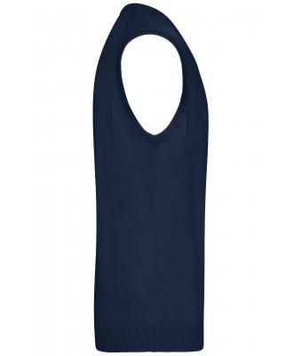 Men Men's V-Neck Pullunder Navy 8058