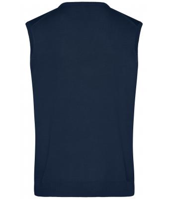 Men Men's V-Neck Pullunder Navy 8058