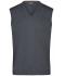 Men Men's V-Neck Pullunder Anthracite-melange 8058