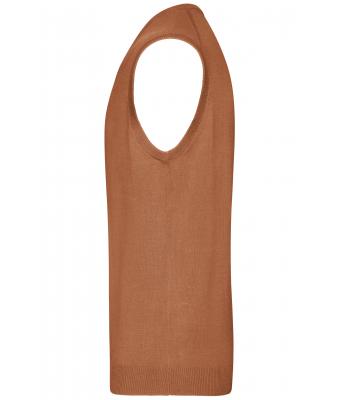 Heren Men's V-Neck Pullunder Kameel 8058